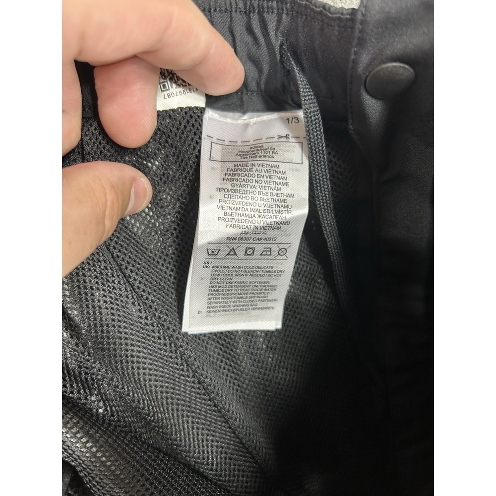 Adidas Terrex Rain Rdy Pants Mens Small Black Track Soccer Wind Mesh Lined - Picture 11 of 13